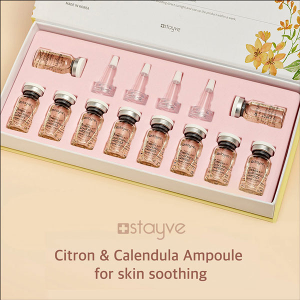 Stayve Citron & Calendula Soothing Ampoule – Hydrating Booster for Dry & Sensitive Skin - Image 3