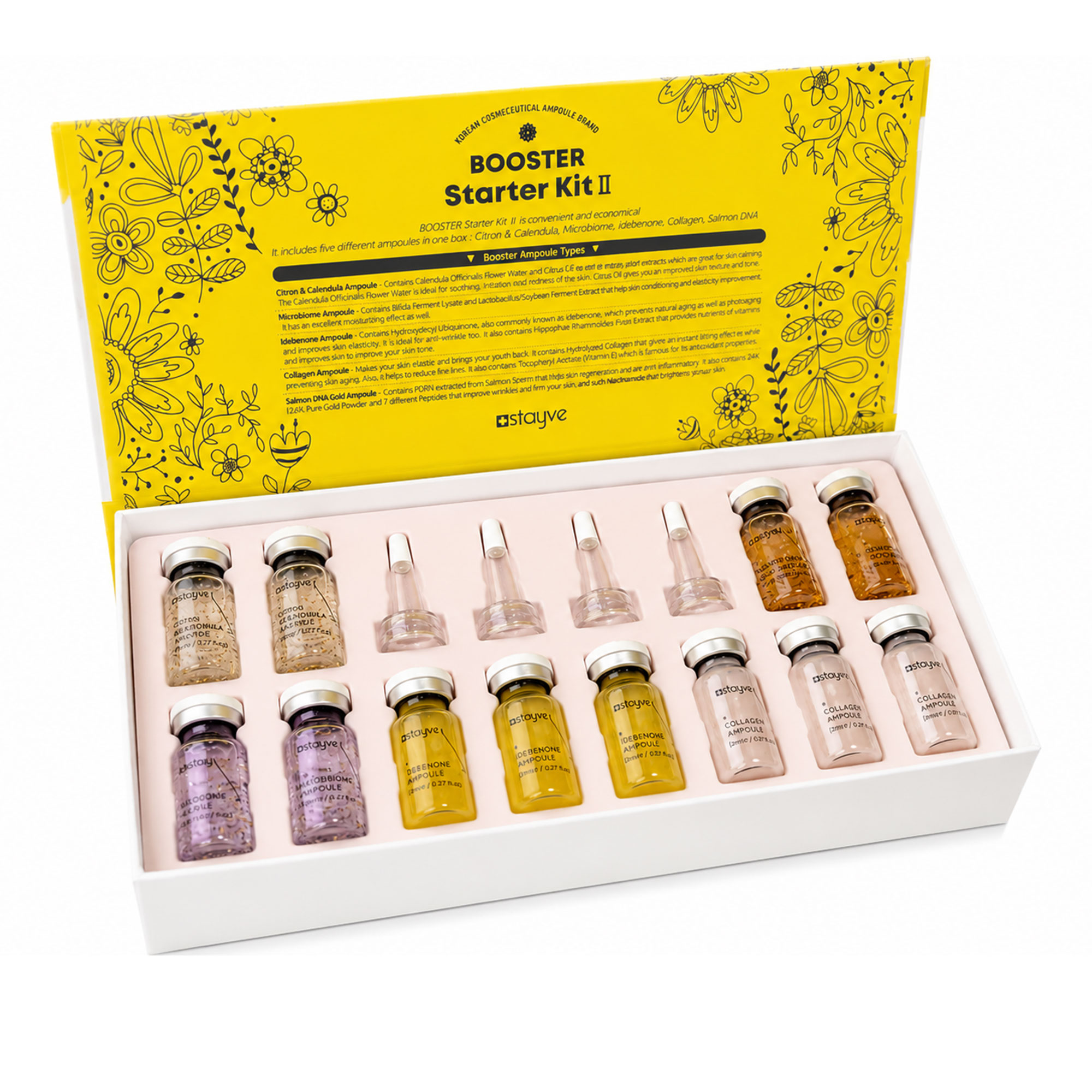 Stayve Booster Starter Kit II – 5 Premium Micro-Needling Serum Ampoules for Skin Regeneration & Anti-Aging