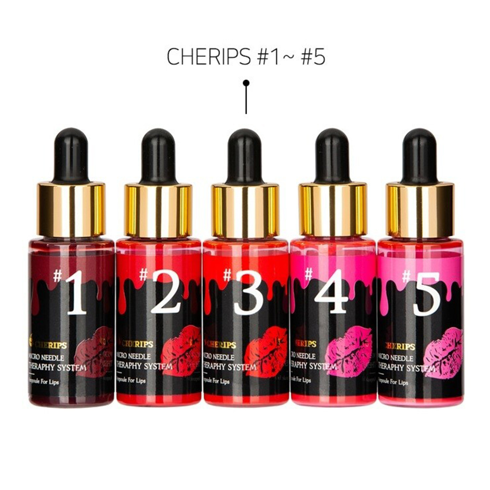 Stayve Cherips Lip Pigments - MTS Microneedling Lip Ampoules – Long-Lasting Korean Lip Tint with Collagen-Boosting Plump Effect (5 Colors)LCS01 - Image 2