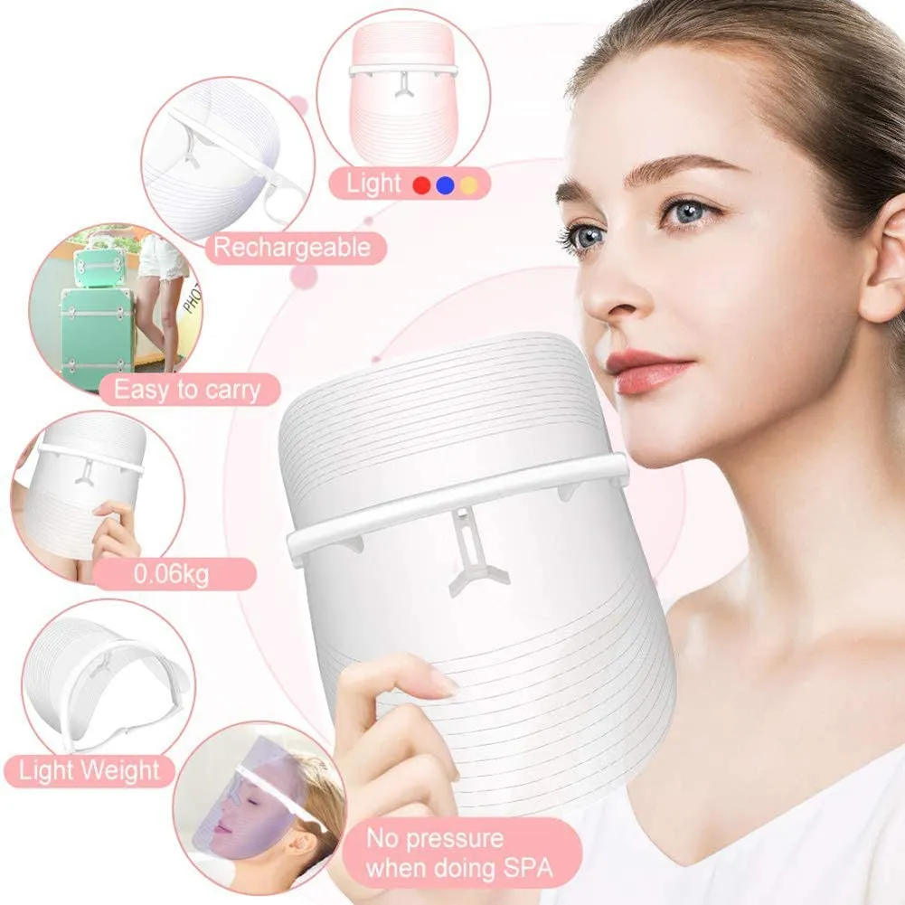 LED Face Mask 3 Color Photon Skin Care Mask SMASK - Image 2