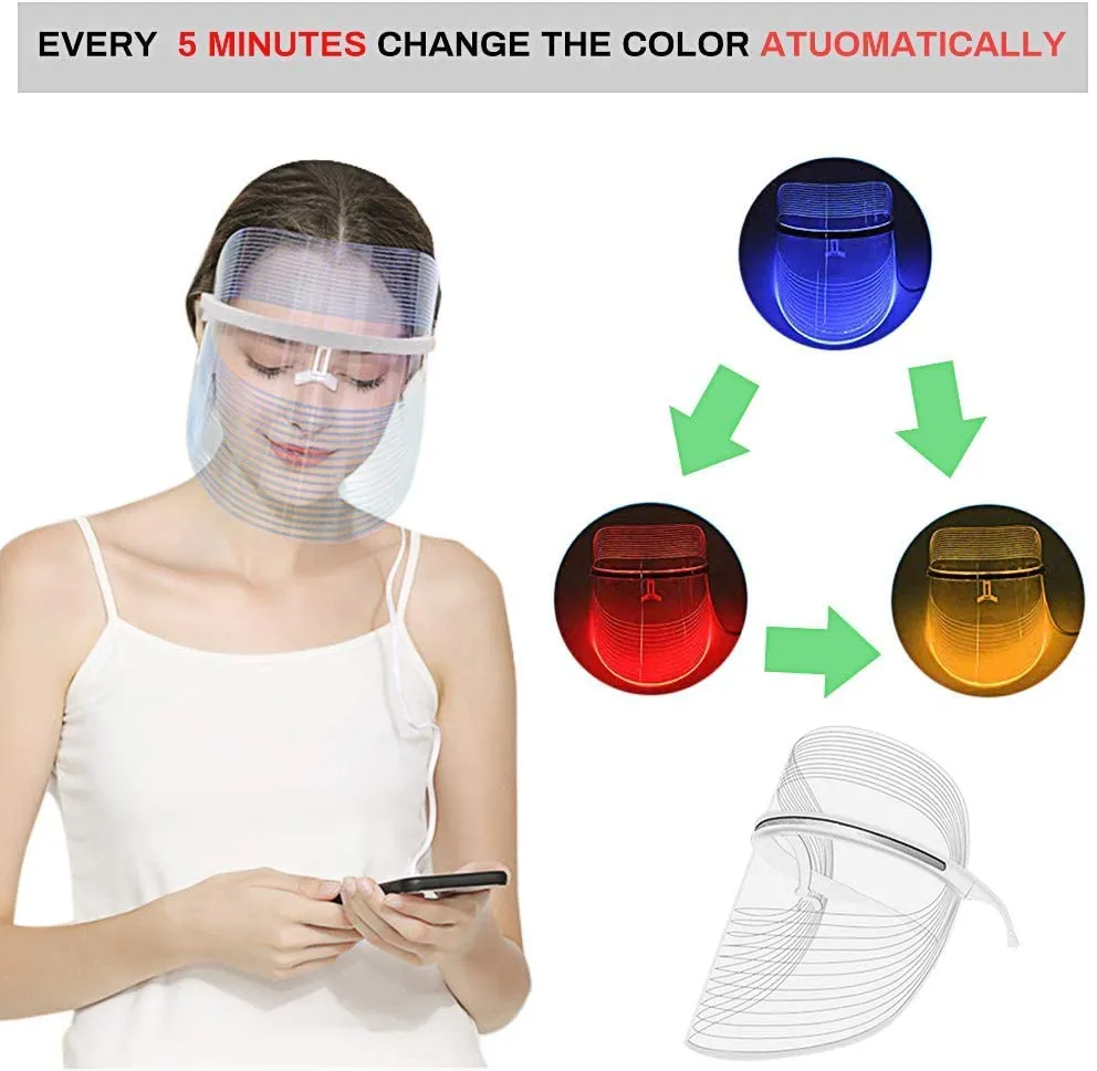 LED Face Mask 3 Color Photon Skin Care Mask SMASK - Image 9