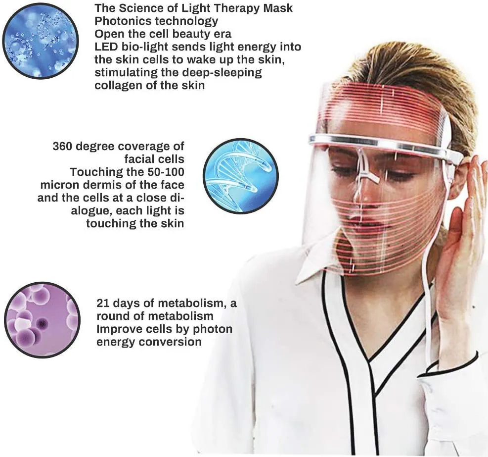 LED Face Mask 3 Color Photon Skin Care Mask SMASK - Image 7