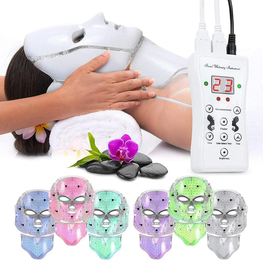 7 Color LED Mask for Face And Neck Light Skin Rejuvenation Lamp BLEDLAMP - Image 7