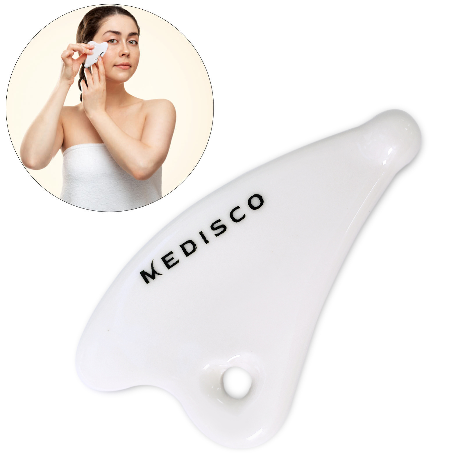 Medisco Silicon Heart Shaped Gua Sha Facial Massage Tool - Image 2