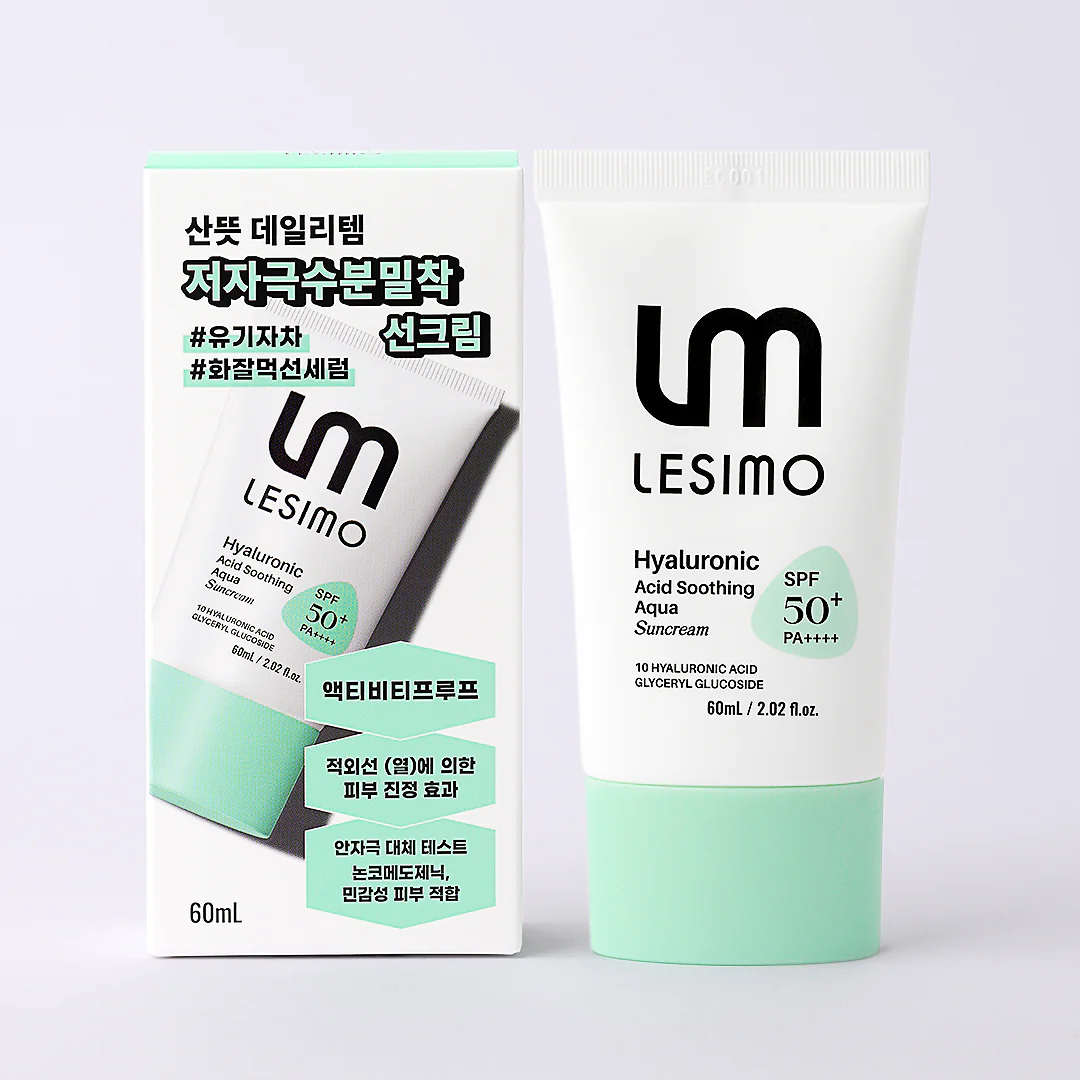 Lesimo Hyaluronic Acid Soothing Aqua Suncream 60ml - (SPF 50+, PA++++), Daily Suncream, UV A & UVB Protection, Invisible Korean Suncream for Face with No White Cast LHASAS - Image 13