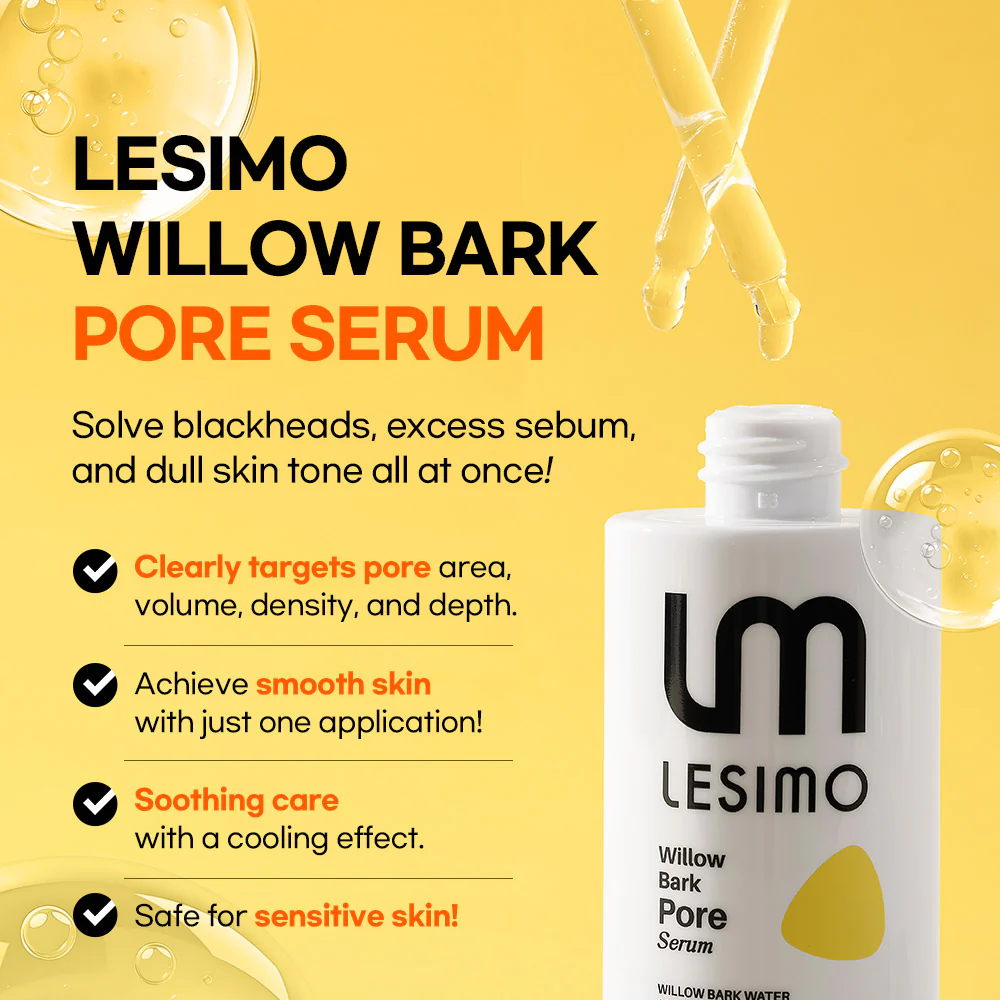Lesimo Willow Bark Pore Serum 50ml - Pores, Textured, Bumpy / Vegan & Cruelty – Free LWBPS - Image 2